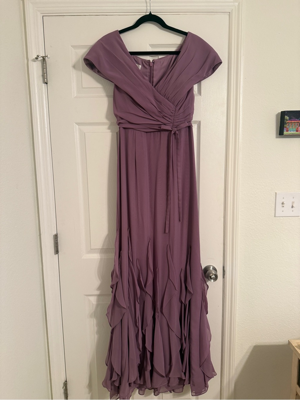 Azazie Wisteria Bailora Neptune Mermaid Ruched Chiffon Dress